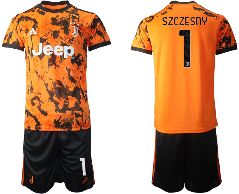 Men 2020-2021 club Juventus Second away #1 orange Soccer Jerseys